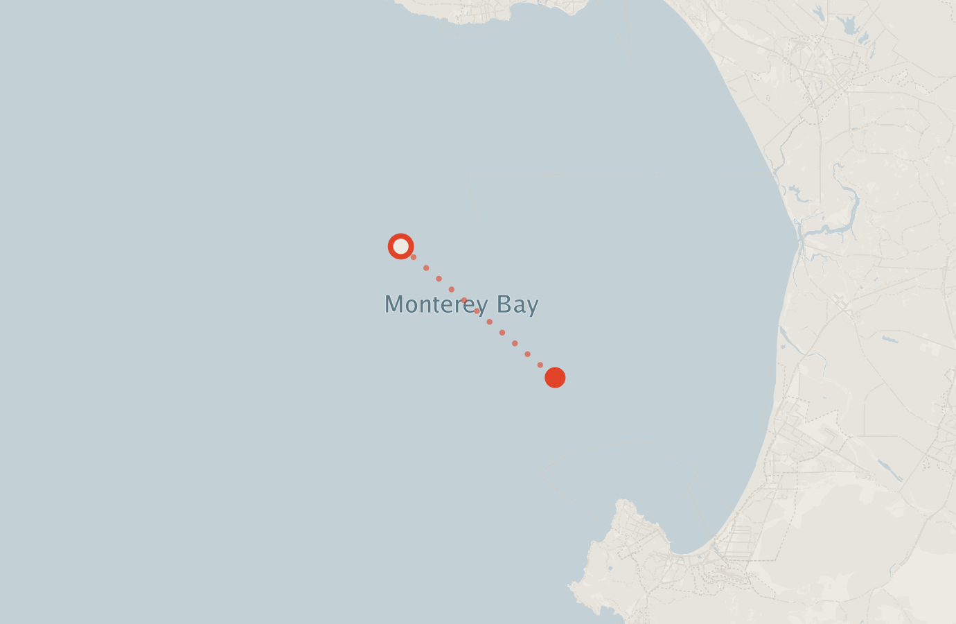 Activity map — real sighting points on an OpenStreetMap basemap