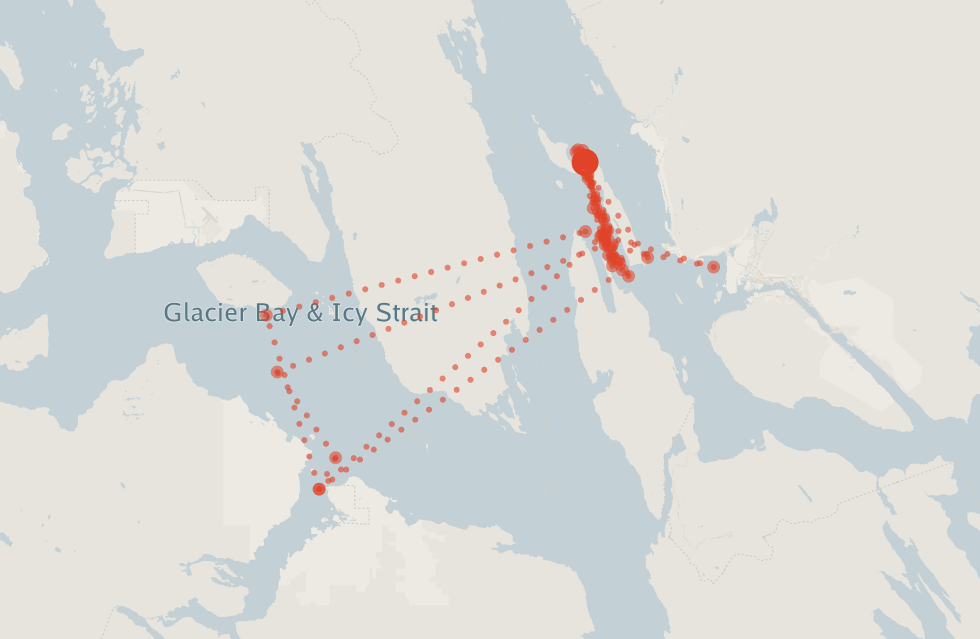 Activity map — real sighting points on an OpenStreetMap basemap
