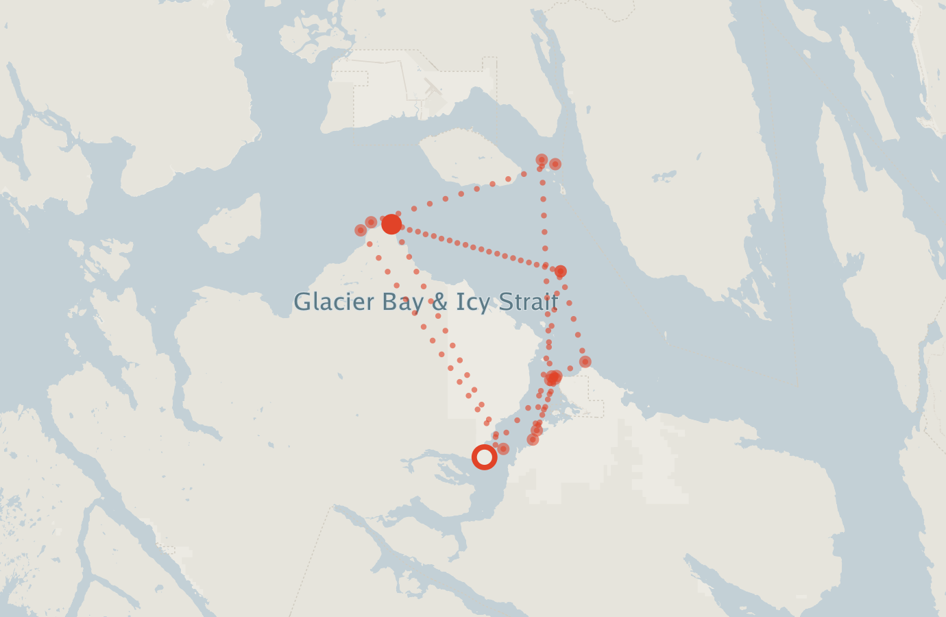 Activity map — real sighting points on an OpenStreetMap basemap