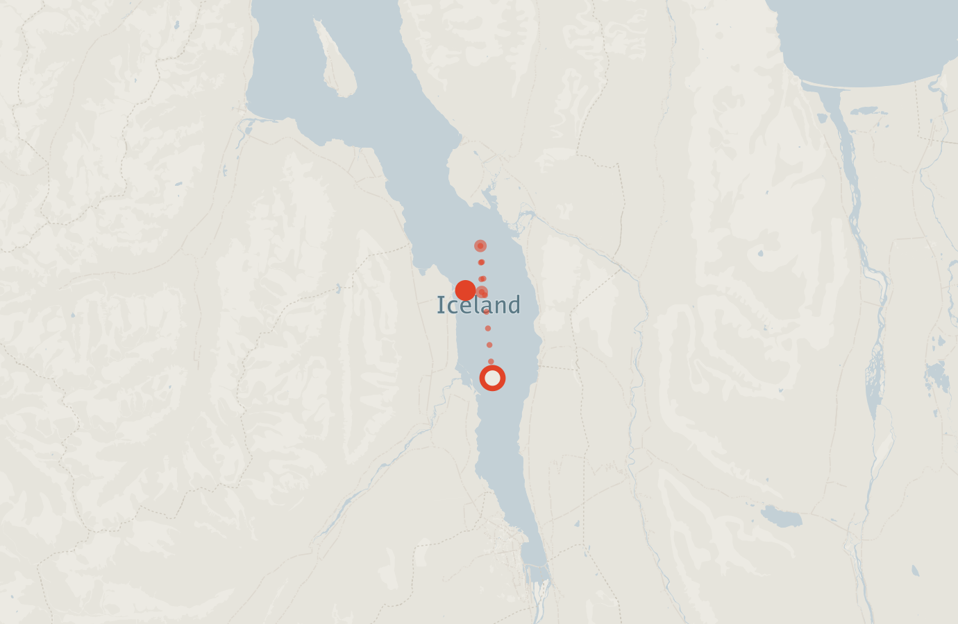 Activity map — real sighting points on an OpenStreetMap basemap