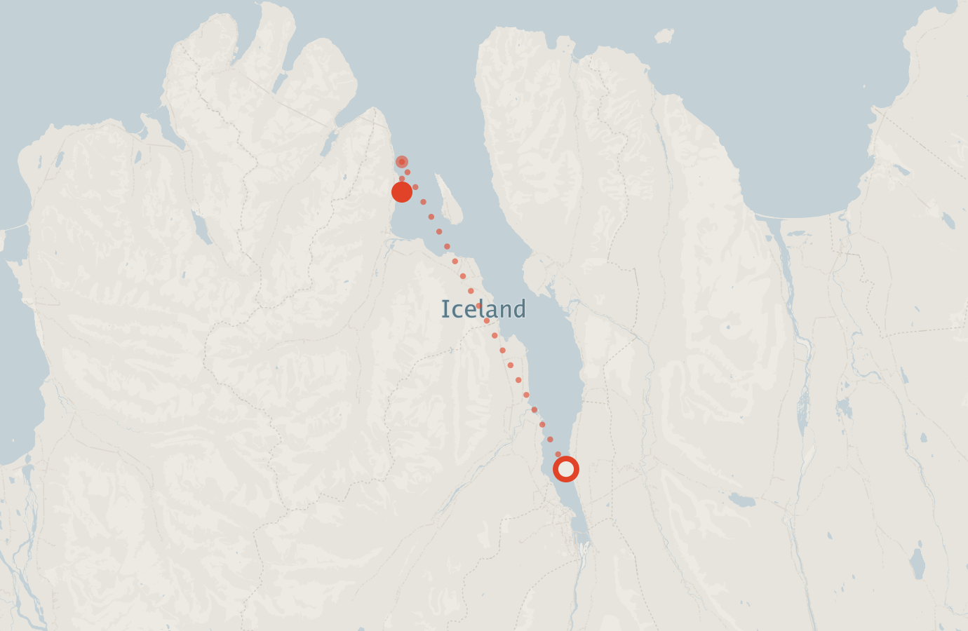 Activity map — real sighting points on an OpenStreetMap basemap