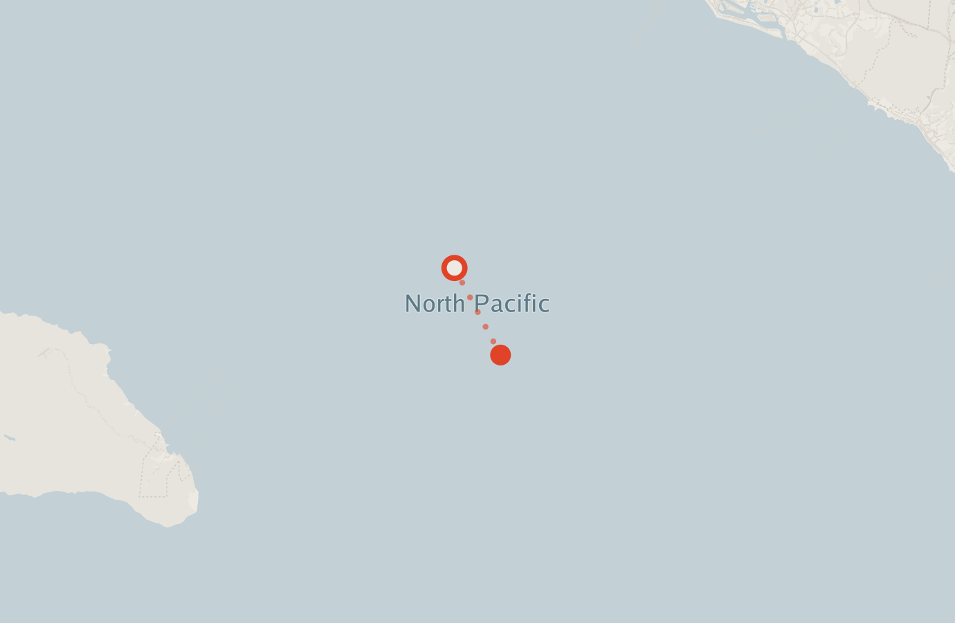 Activity map — real sighting points on an OpenStreetMap basemap