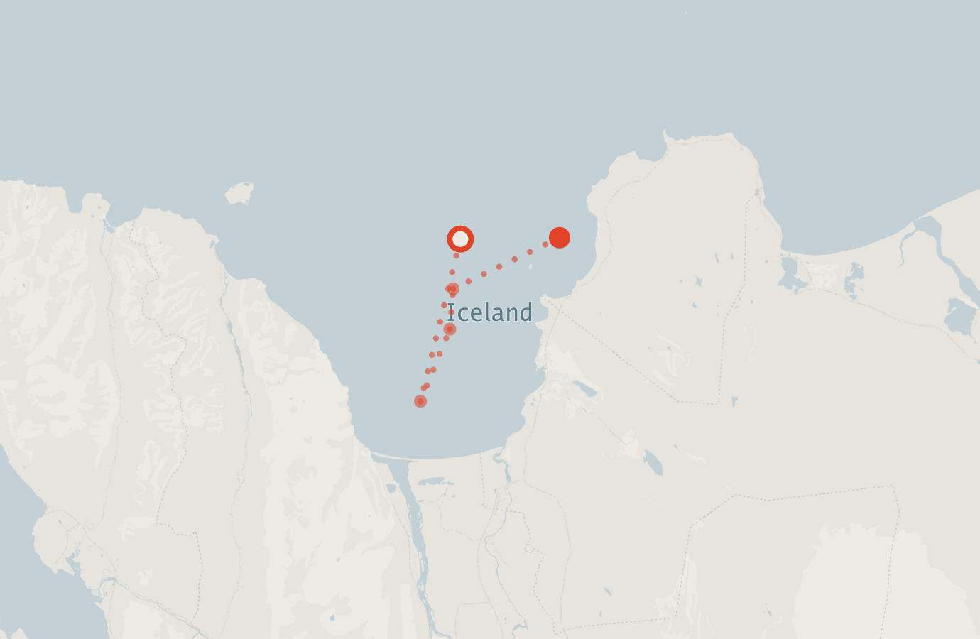 Activity map — real sighting points on an OpenStreetMap basemap