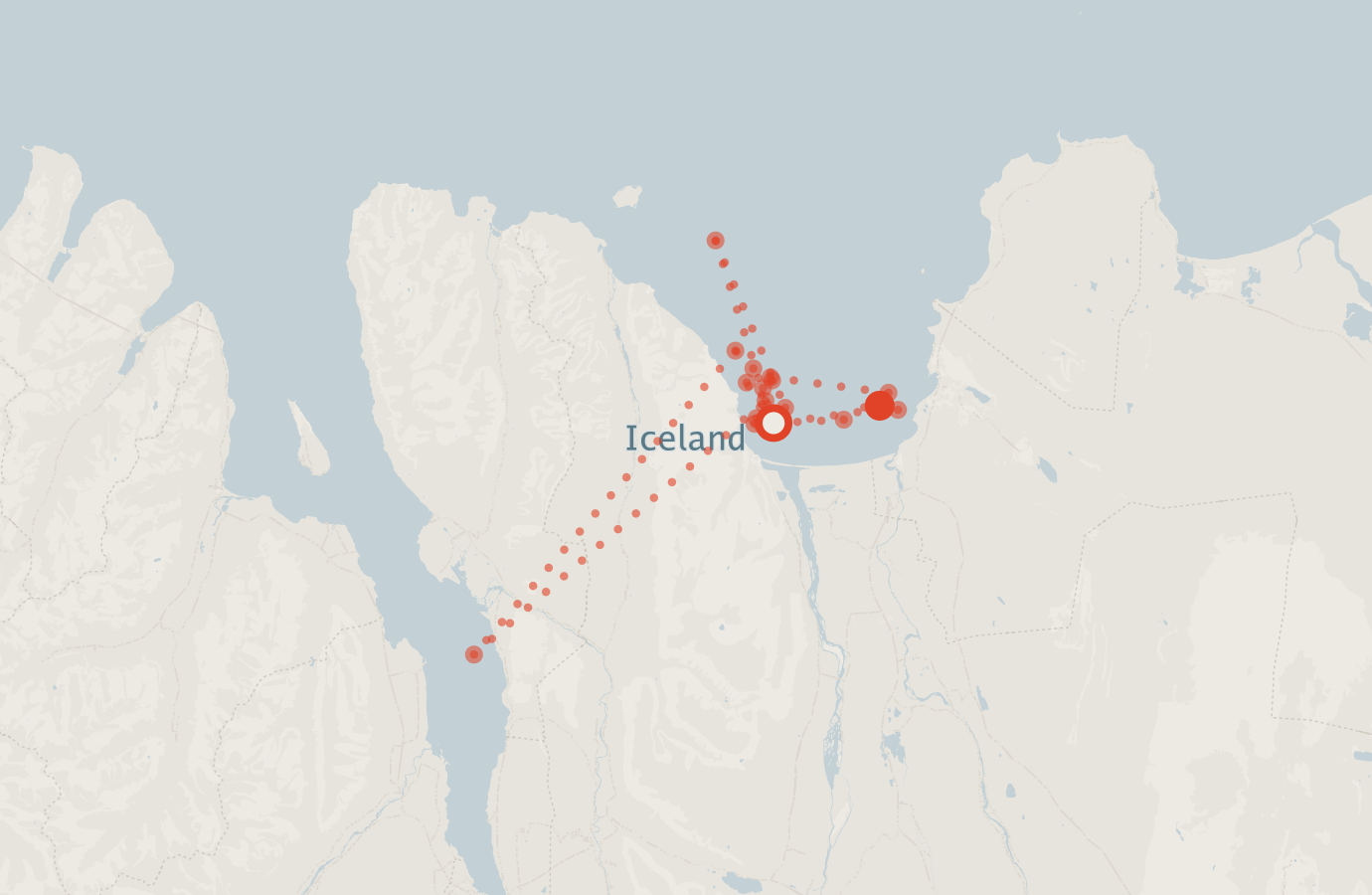 Activity map — real sighting points on an OpenStreetMap basemap