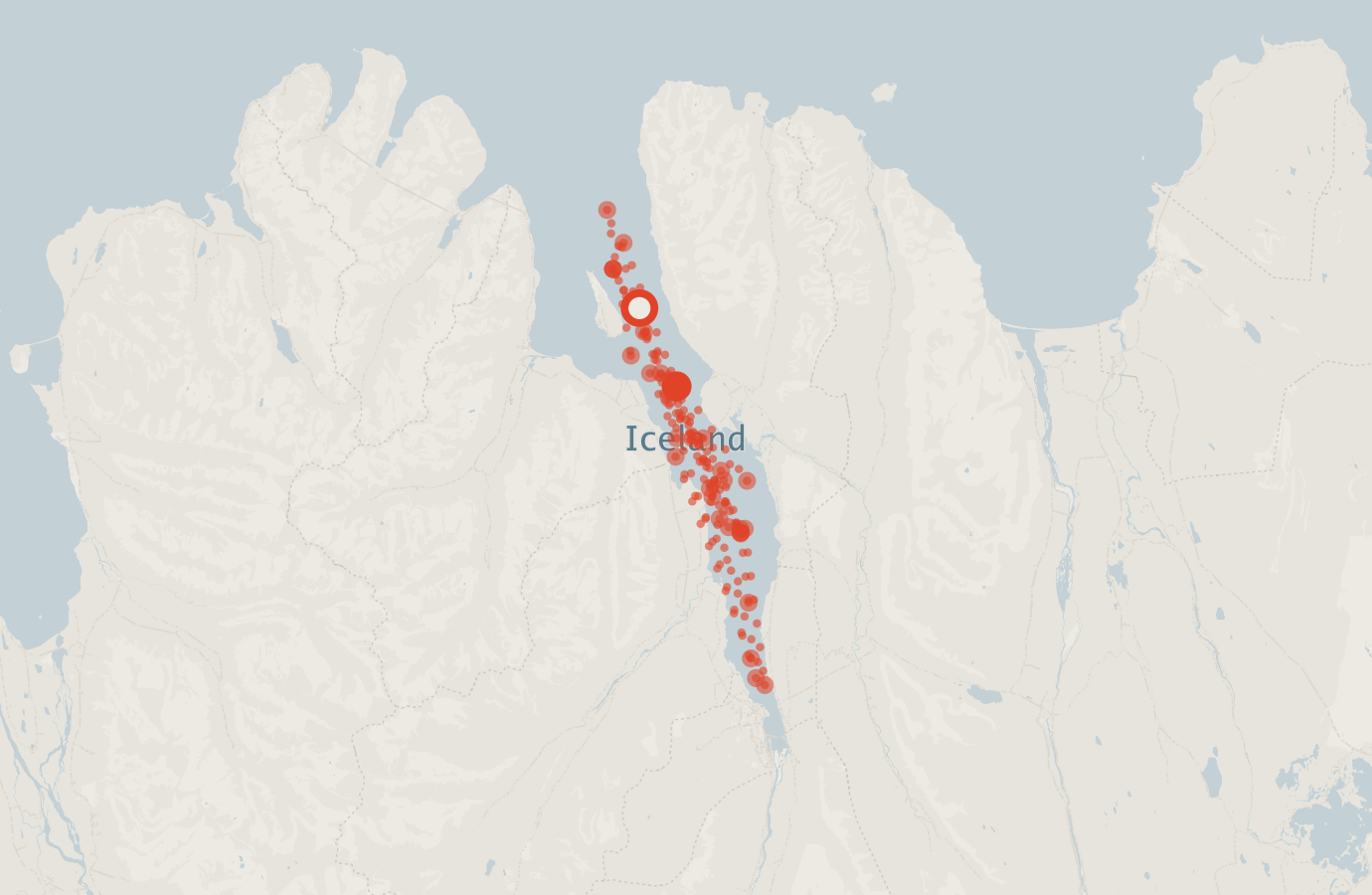 Activity map — real sighting points on an OpenStreetMap basemap