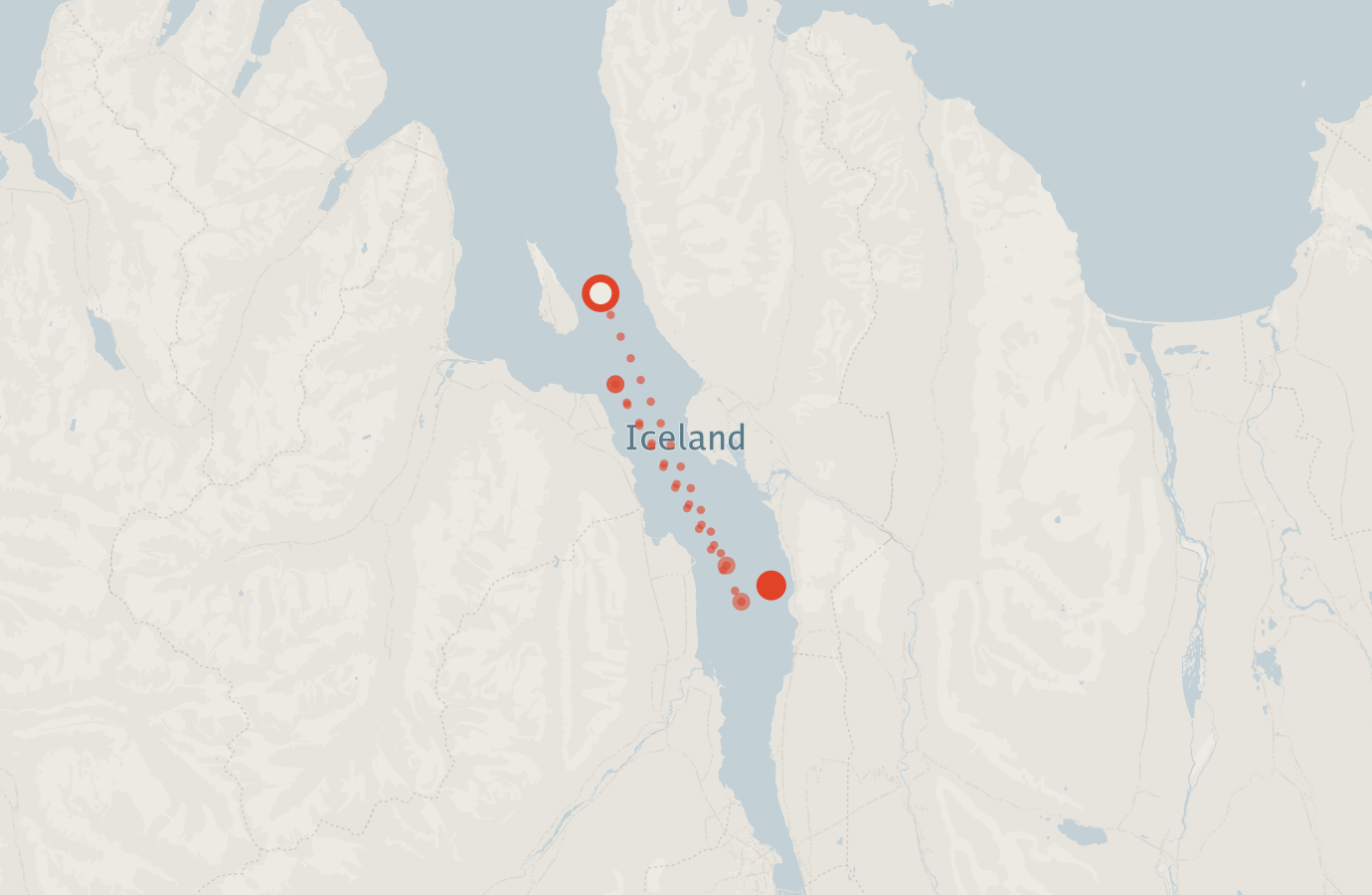 Activity map — real sighting points on an OpenStreetMap basemap
