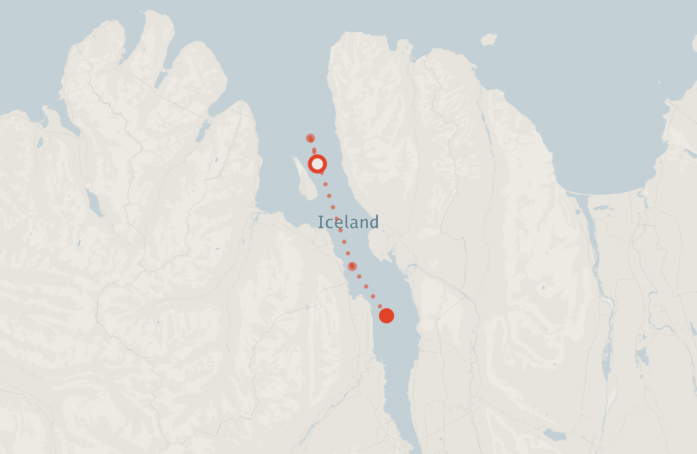 Activity map — real sighting points on an OpenStreetMap basemap