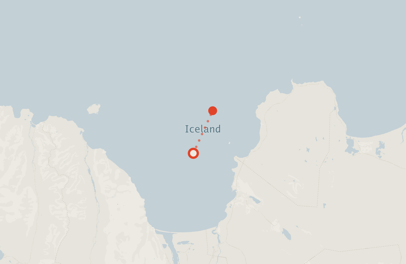 Activity map — real sighting points on an OpenStreetMap basemap