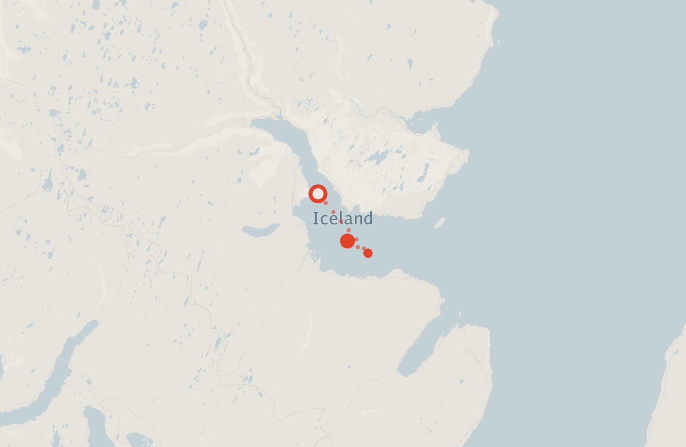 Activity map — real sighting points on an OpenStreetMap basemap