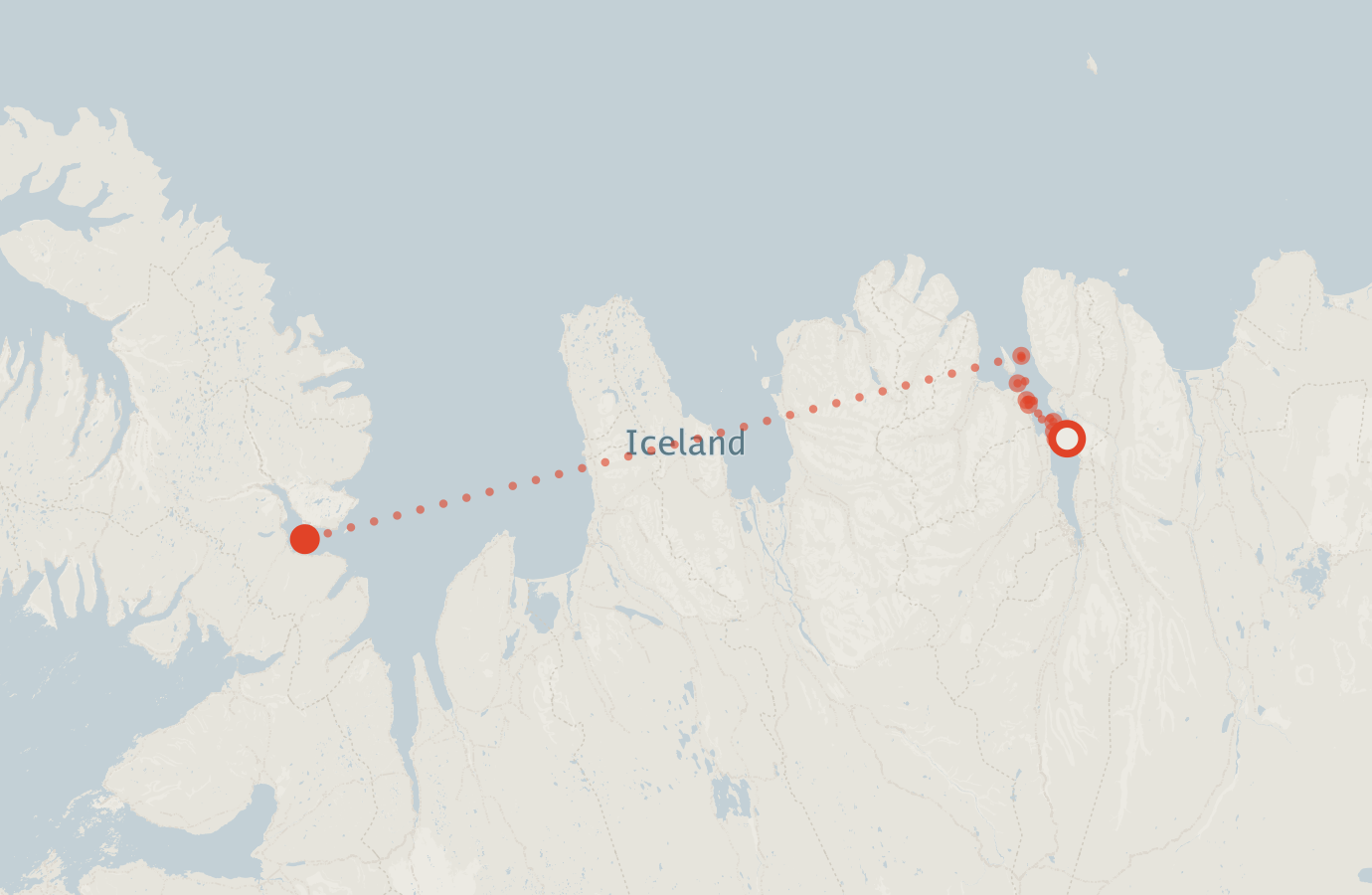 Activity map — real sighting points on an OpenStreetMap basemap