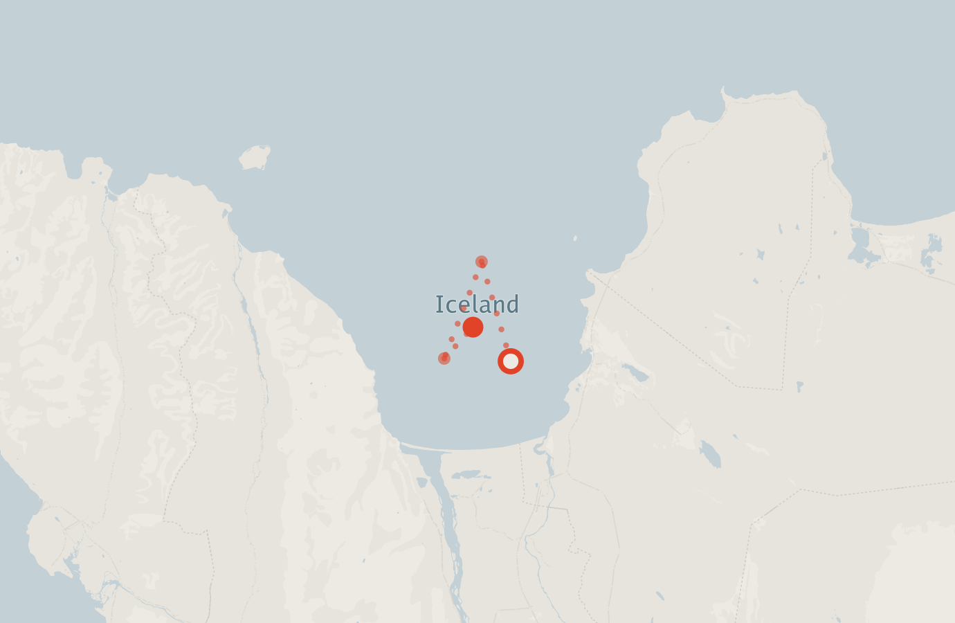 Activity map — real sighting points on an OpenStreetMap basemap