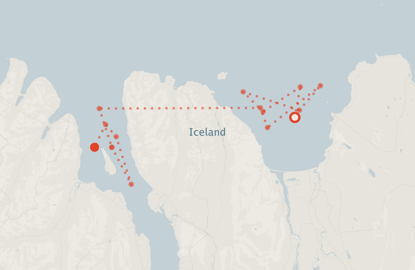 Activity map — real sighting points on an OpenStreetMap basemap