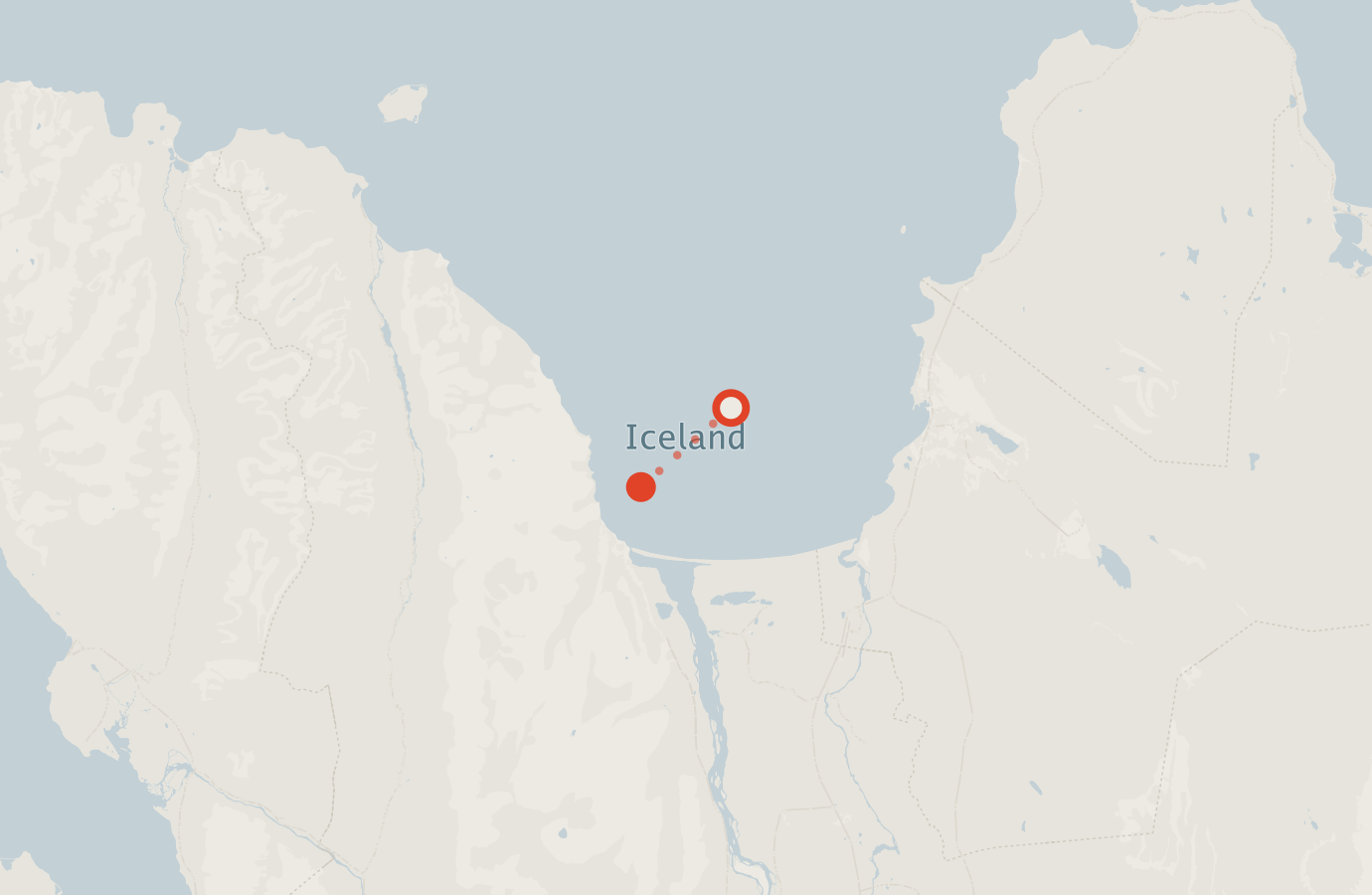 Activity map — real sighting points on an OpenStreetMap basemap