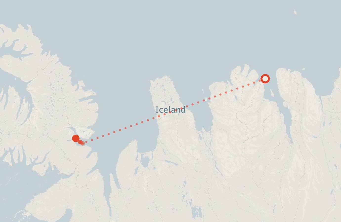Activity map — real sighting points on an OpenStreetMap basemap