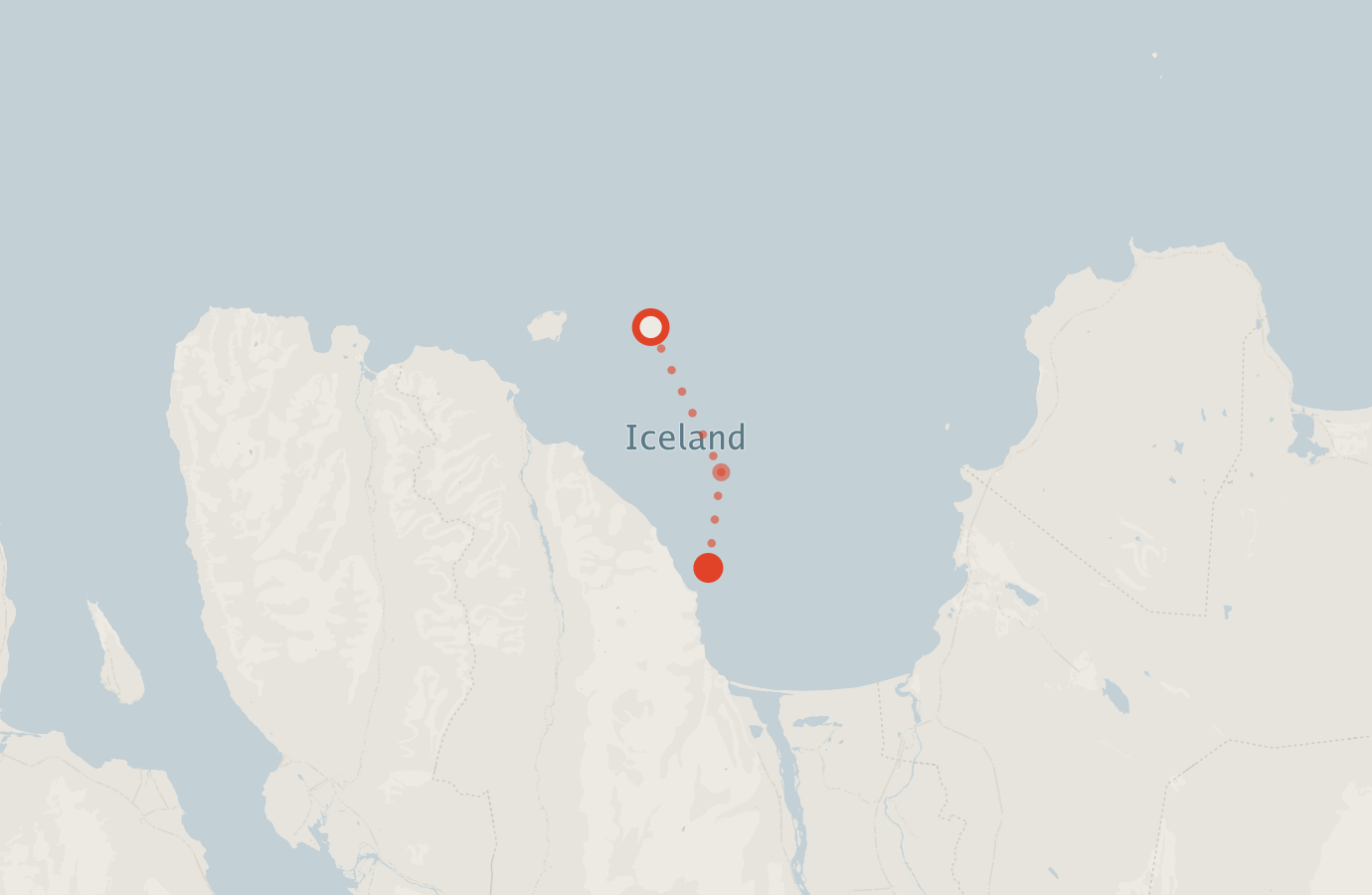 Activity map — real sighting points on an OpenStreetMap basemap