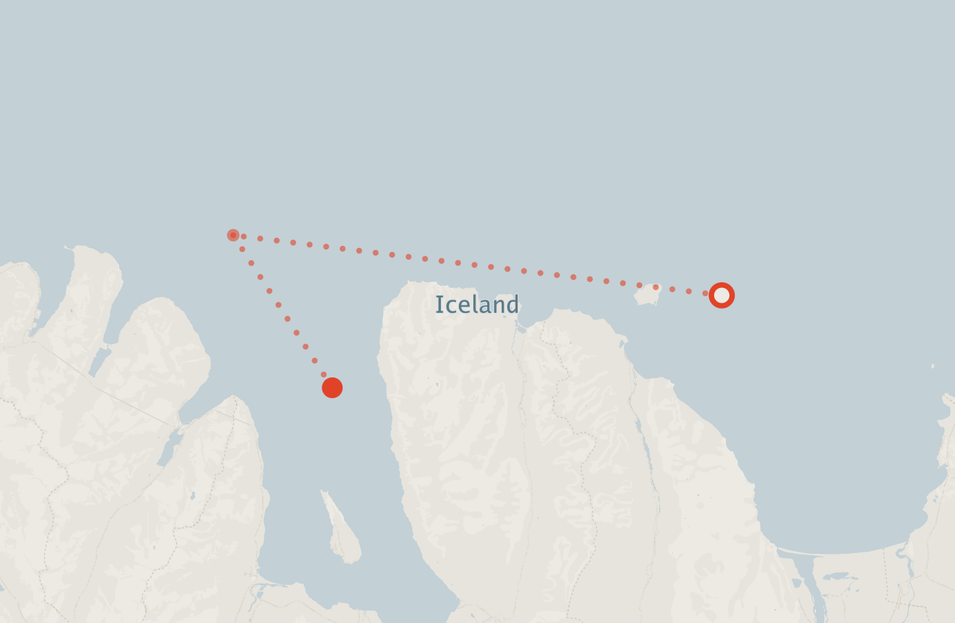 Activity map — real sighting points on an OpenStreetMap basemap
