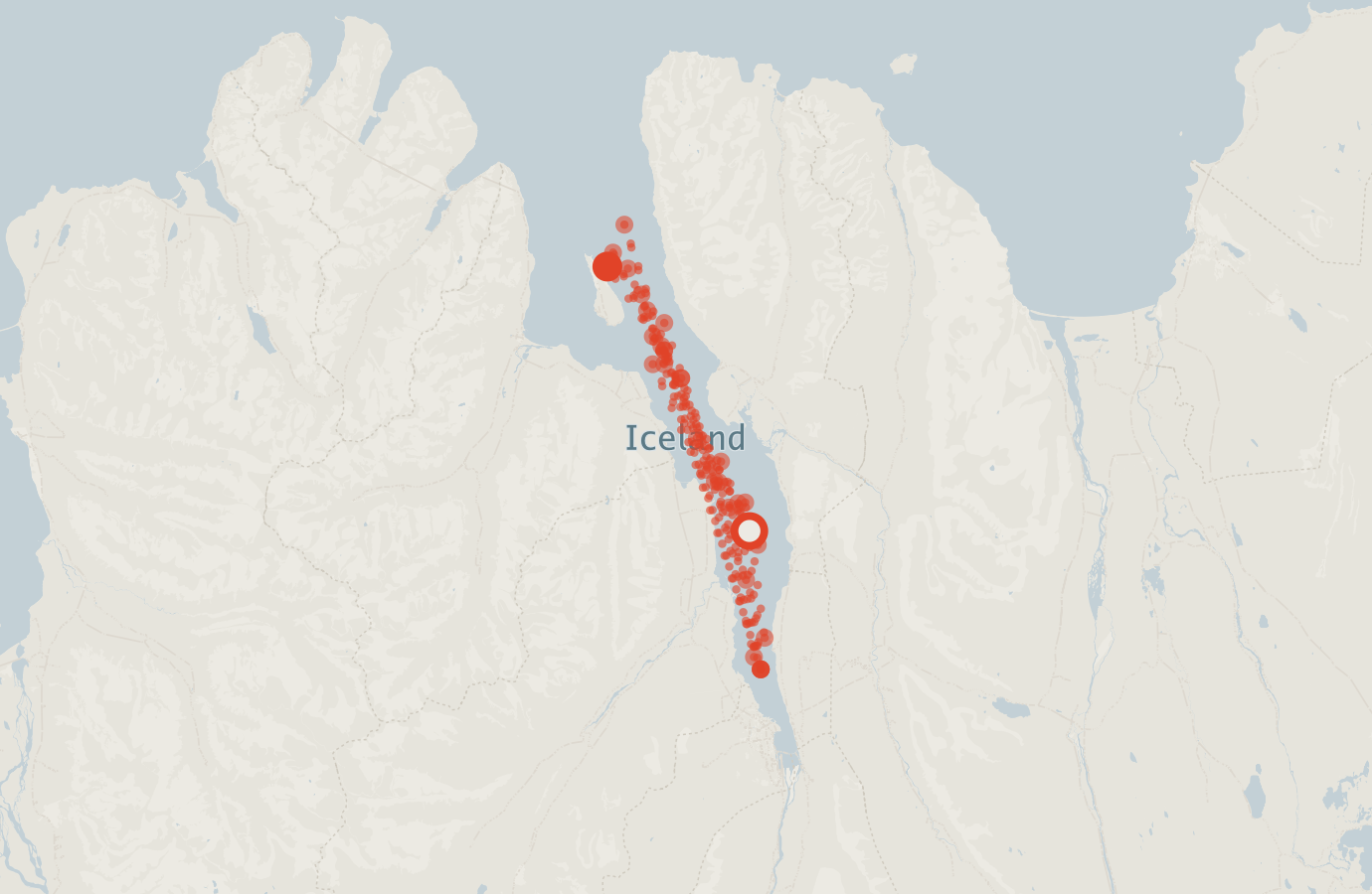 Activity map — real sighting points on an OpenStreetMap basemap