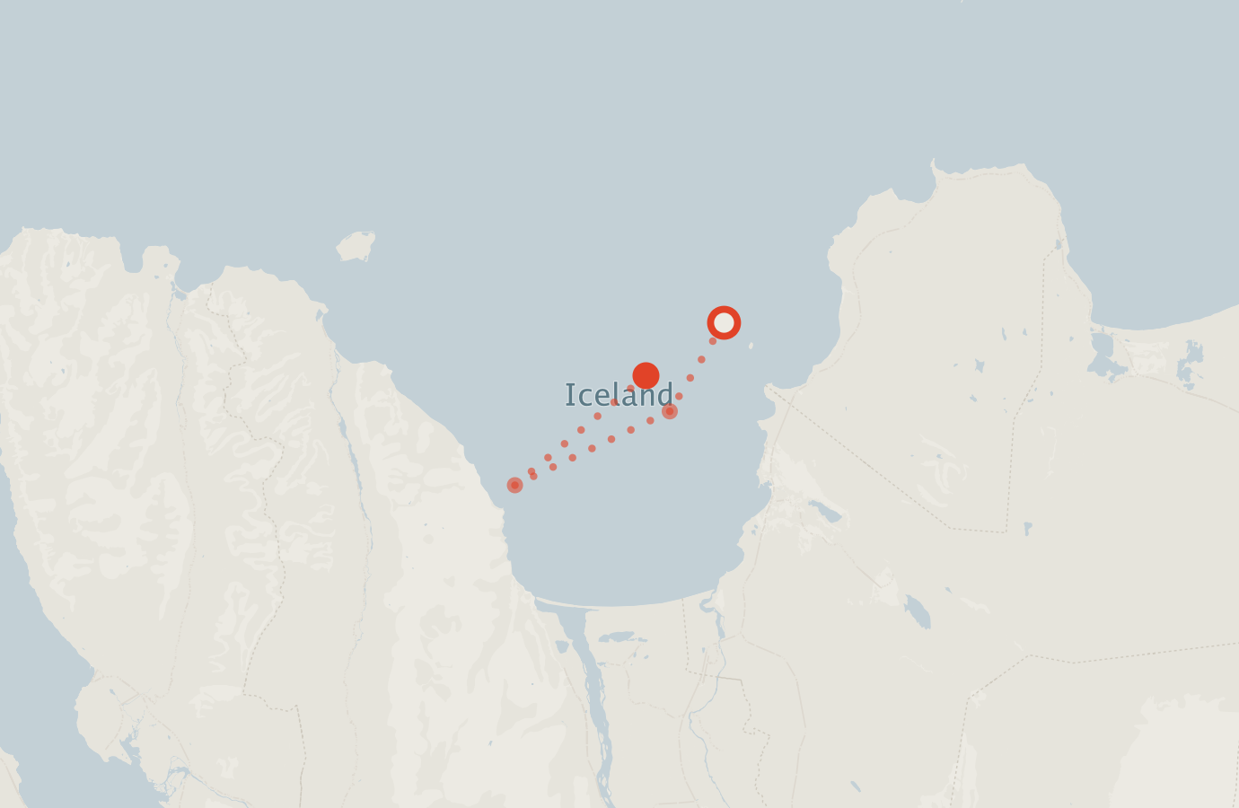 Activity map — real sighting points on an OpenStreetMap basemap