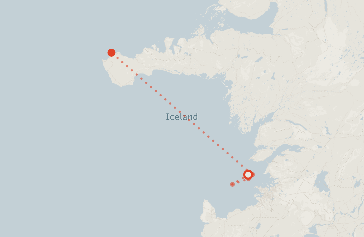 Activity map — real sighting points on an OpenStreetMap basemap