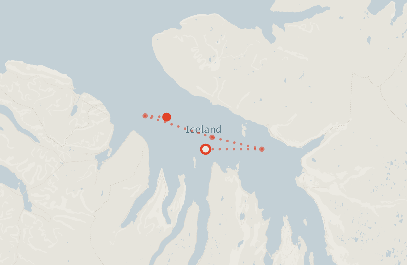 Activity map — real sighting points on an OpenStreetMap basemap