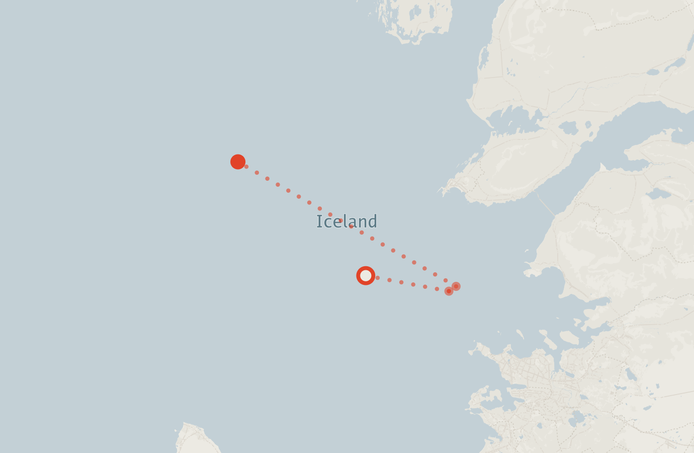Activity map — real sighting points on an OpenStreetMap basemap