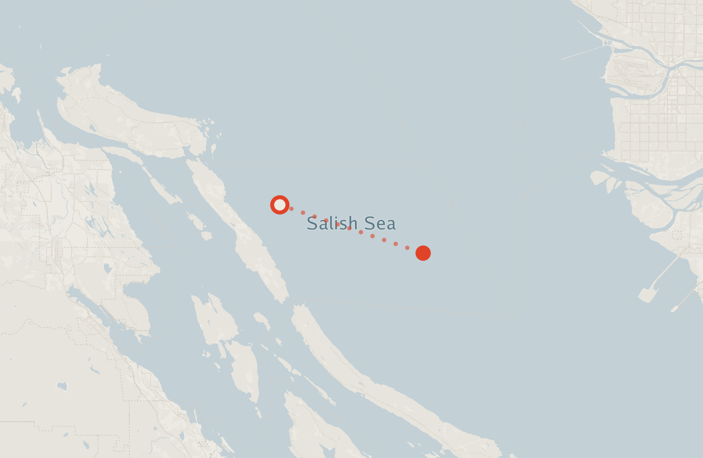 Activity map — real sighting points on an OpenStreetMap basemap
