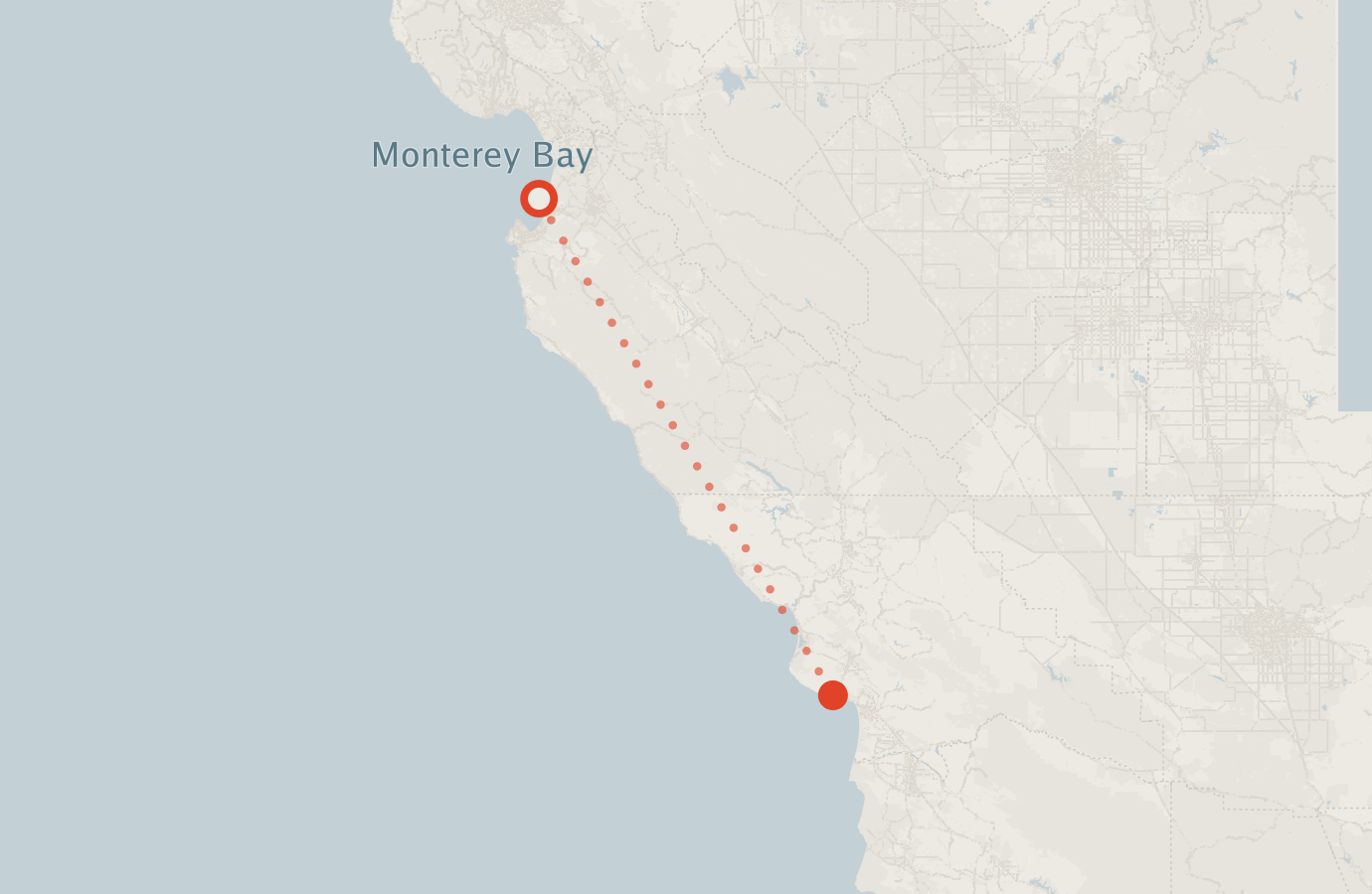 Activity map — real sighting points on an OpenStreetMap basemap