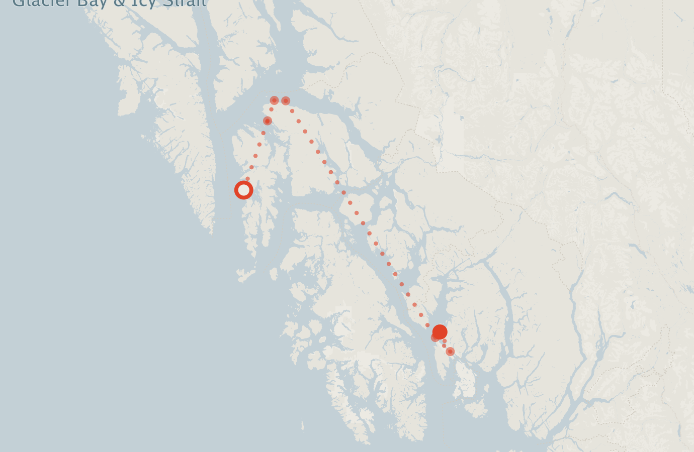Activity map — real sighting points on an OpenStreetMap basemap