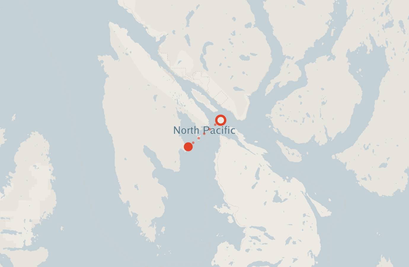 Activity map — real sighting points on an OpenStreetMap basemap