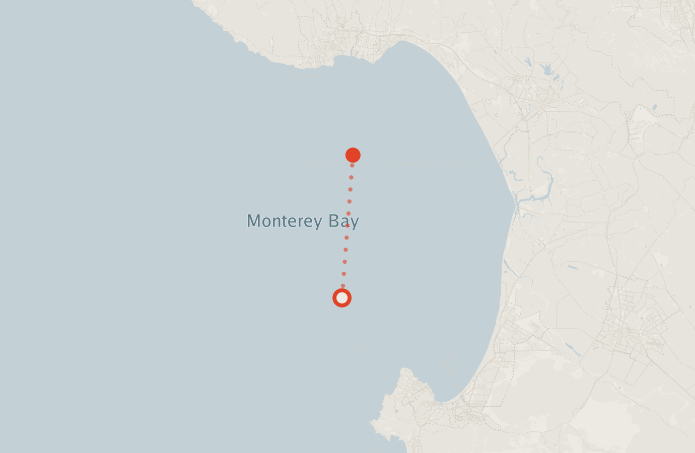 Activity map — real sighting points on an OpenStreetMap basemap