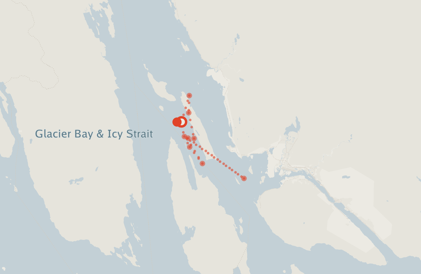 Activity map — real sighting points on an OpenStreetMap basemap