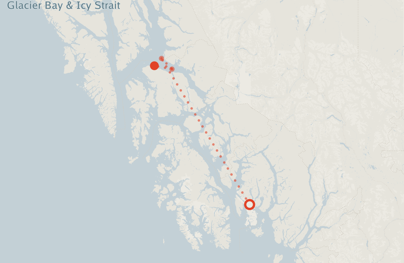 Activity map — real sighting points on an OpenStreetMap basemap
