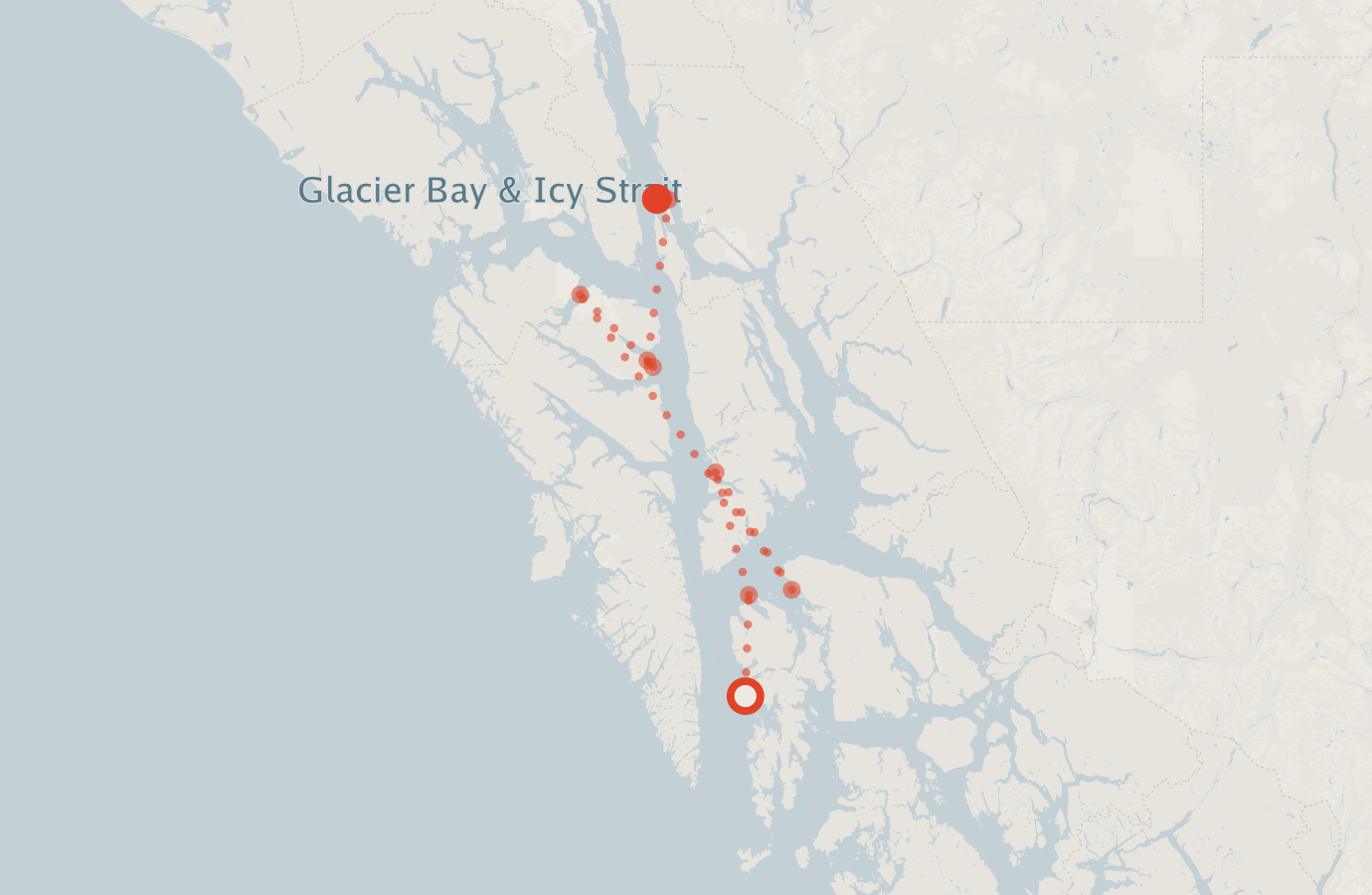 Activity map — real sighting points on an OpenStreetMap basemap