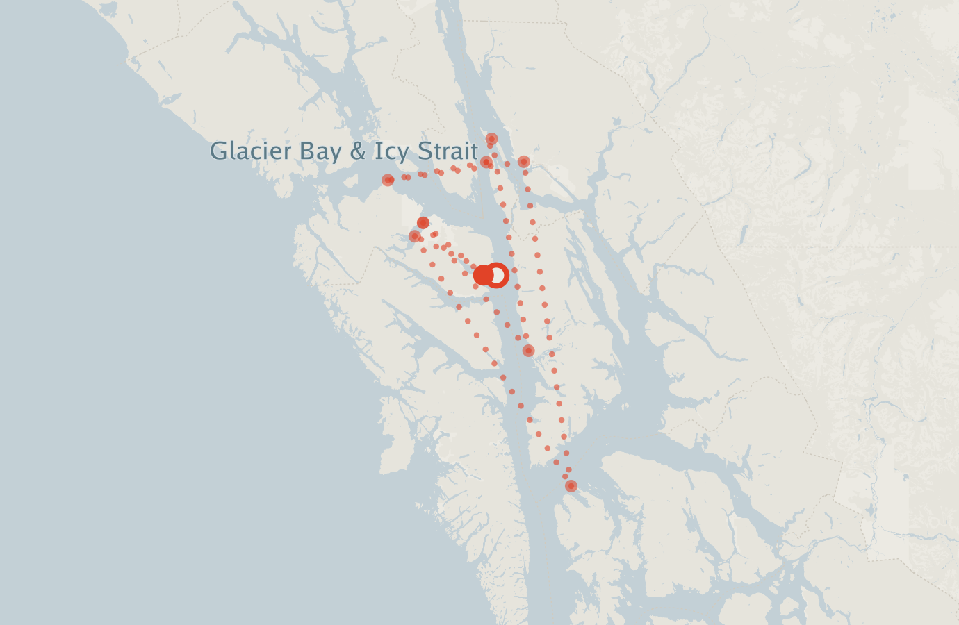 Activity map — real sighting points on an OpenStreetMap basemap