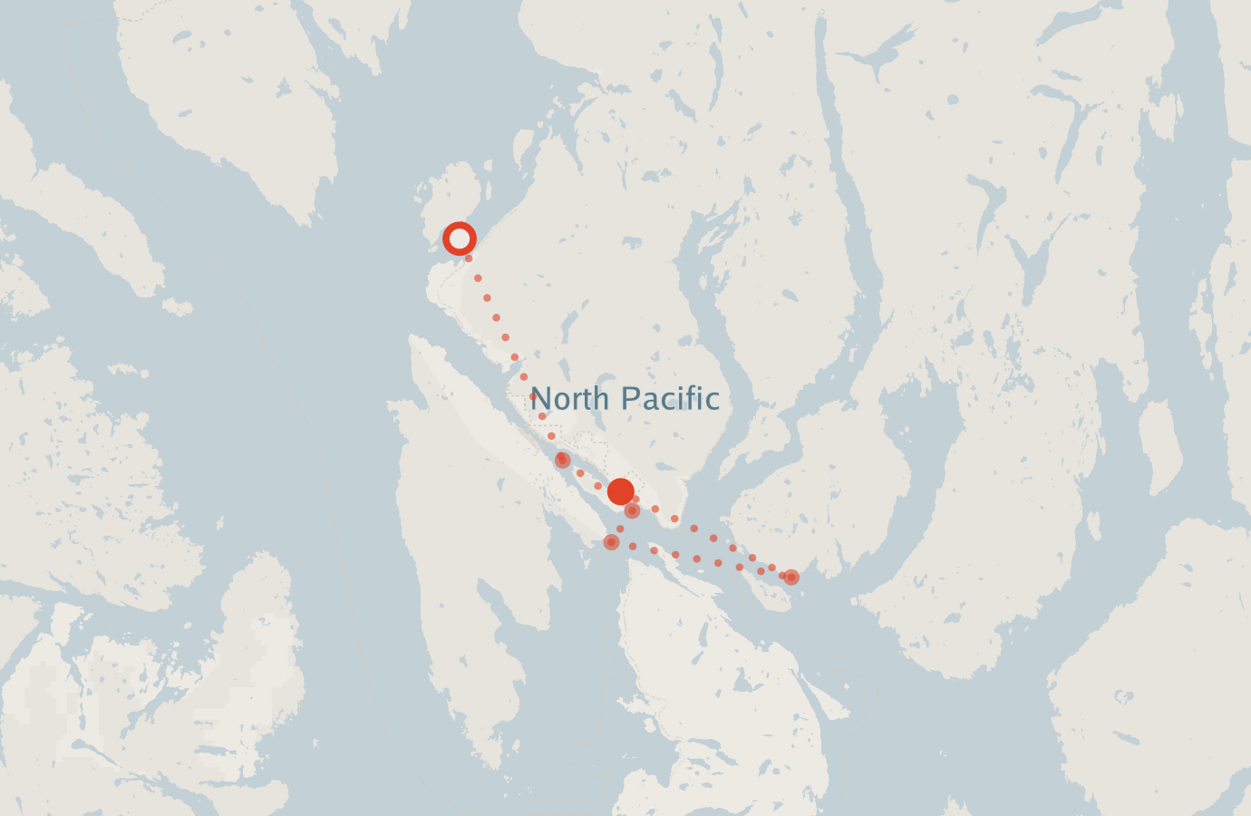Activity map — real sighting points on an OpenStreetMap basemap
