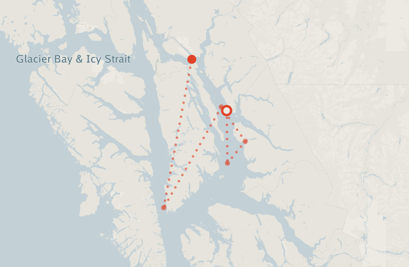 Activity map — real sighting points on an OpenStreetMap basemap