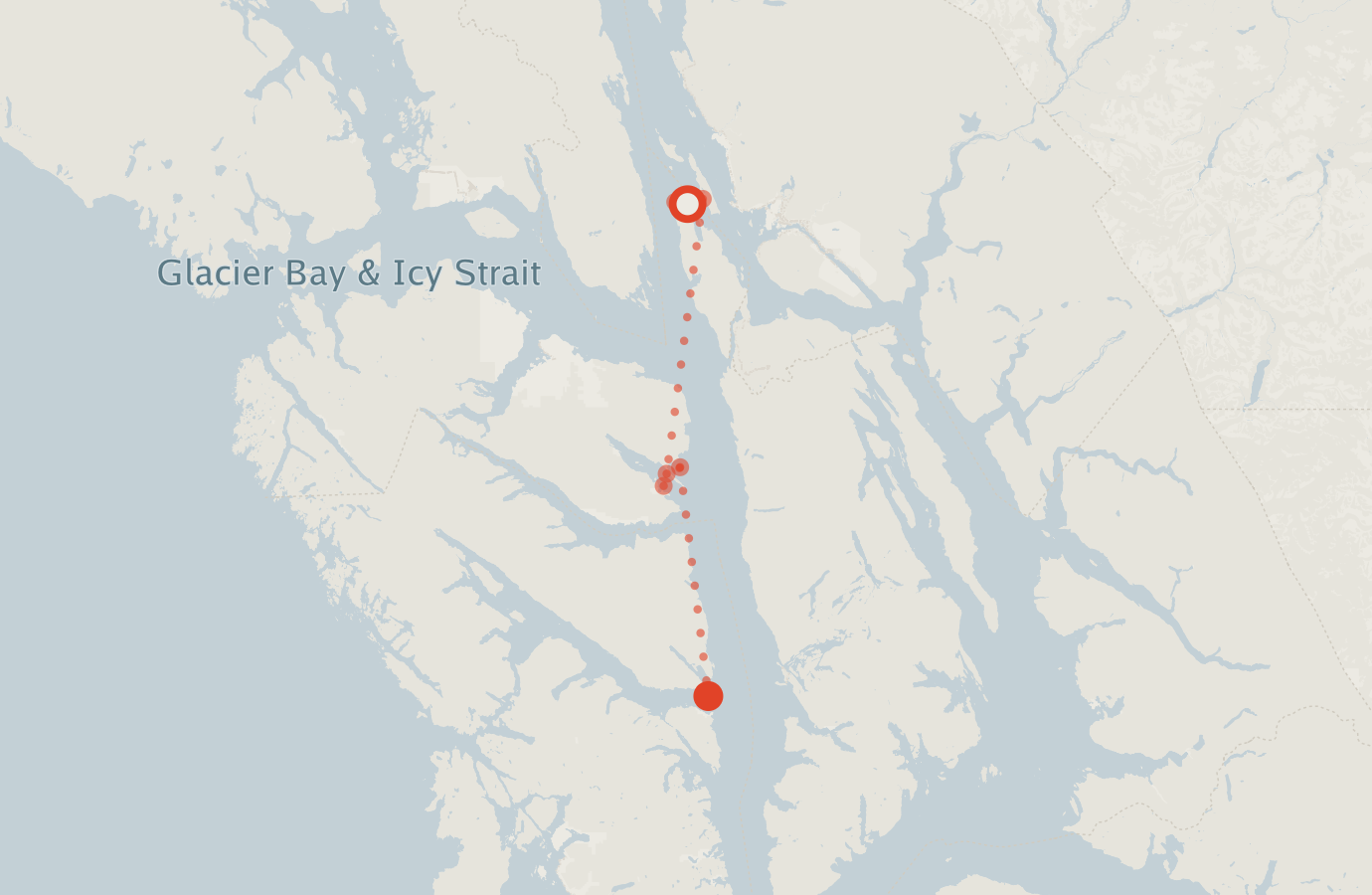 Activity map — real sighting points on an OpenStreetMap basemap