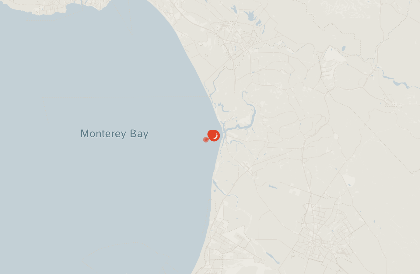 Activity map — real sighting points on an OpenStreetMap basemap