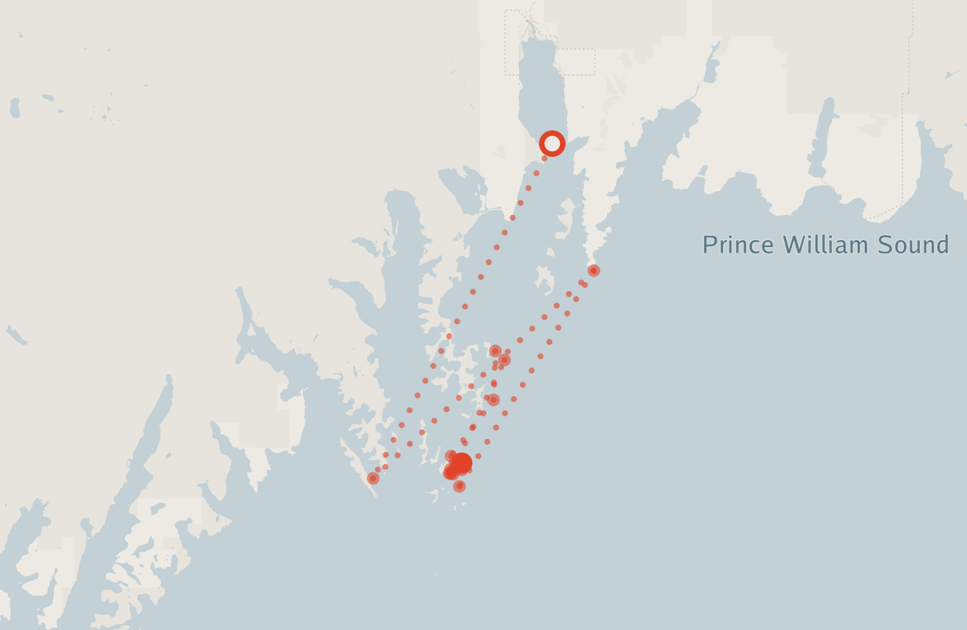 Activity map — real sighting points on an OpenStreetMap basemap