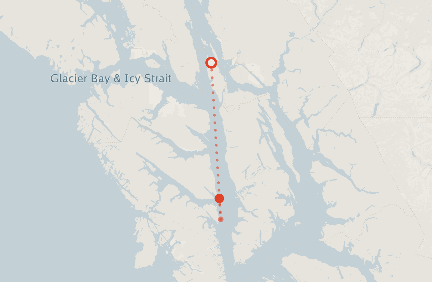 Activity map — real sighting points on an OpenStreetMap basemap