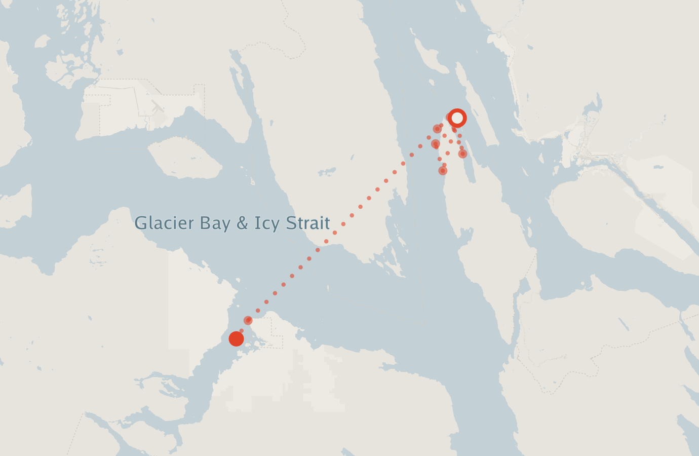 Activity map — real sighting points on an OpenStreetMap basemap