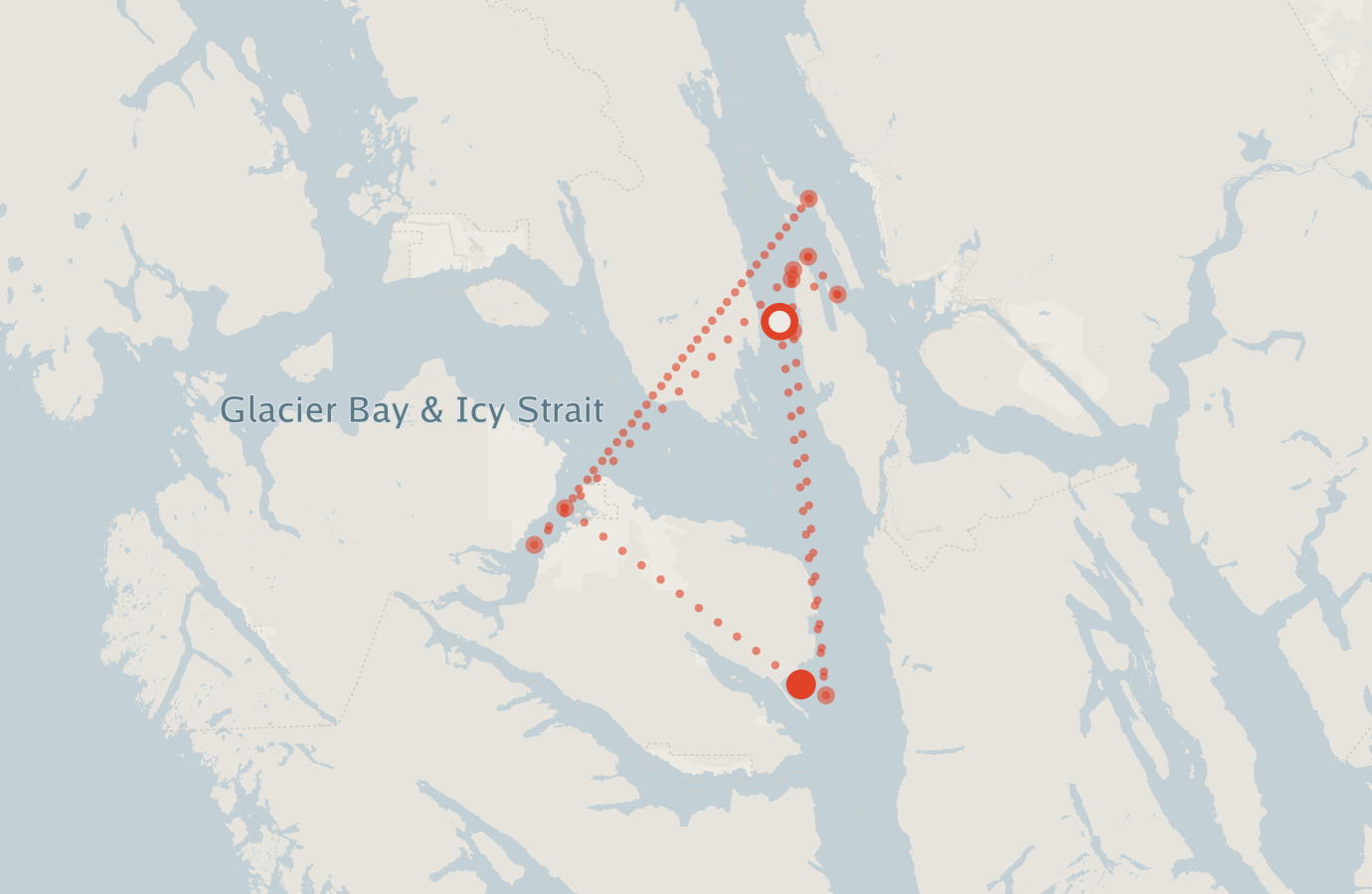 Activity map — real sighting points on an OpenStreetMap basemap