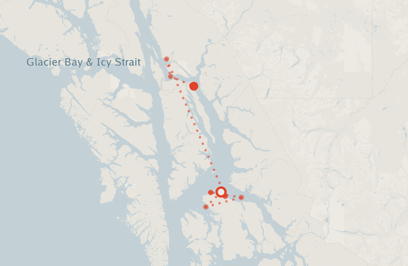 Activity map — real sighting points on an OpenStreetMap basemap