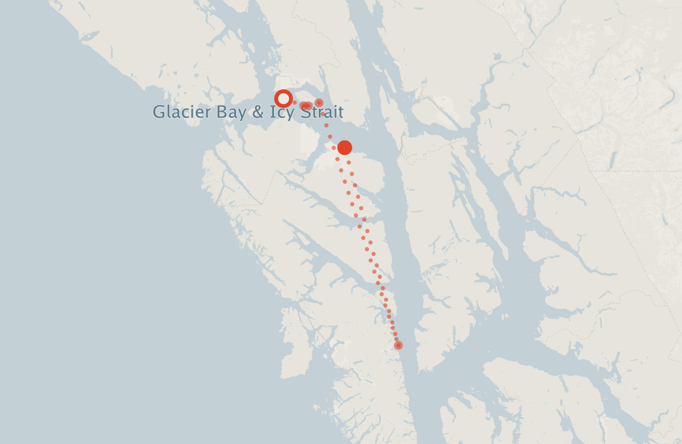 Activity map — real sighting points on an OpenStreetMap basemap