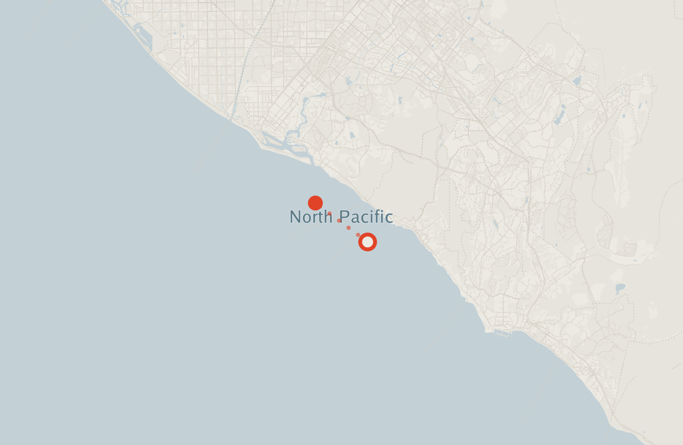 Activity map — real sighting points on an OpenStreetMap basemap