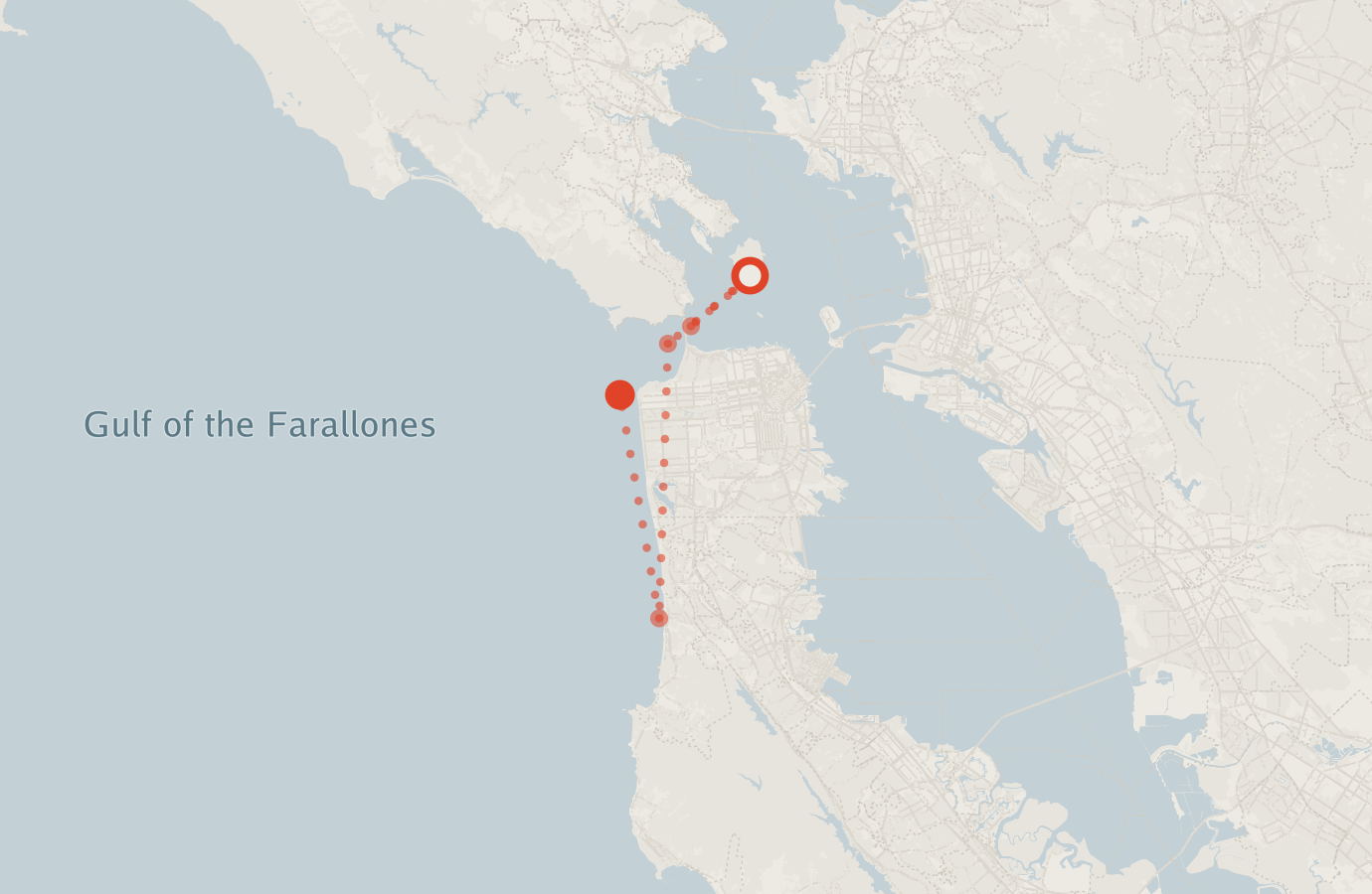 Activity map — real sighting points on an OpenStreetMap basemap
