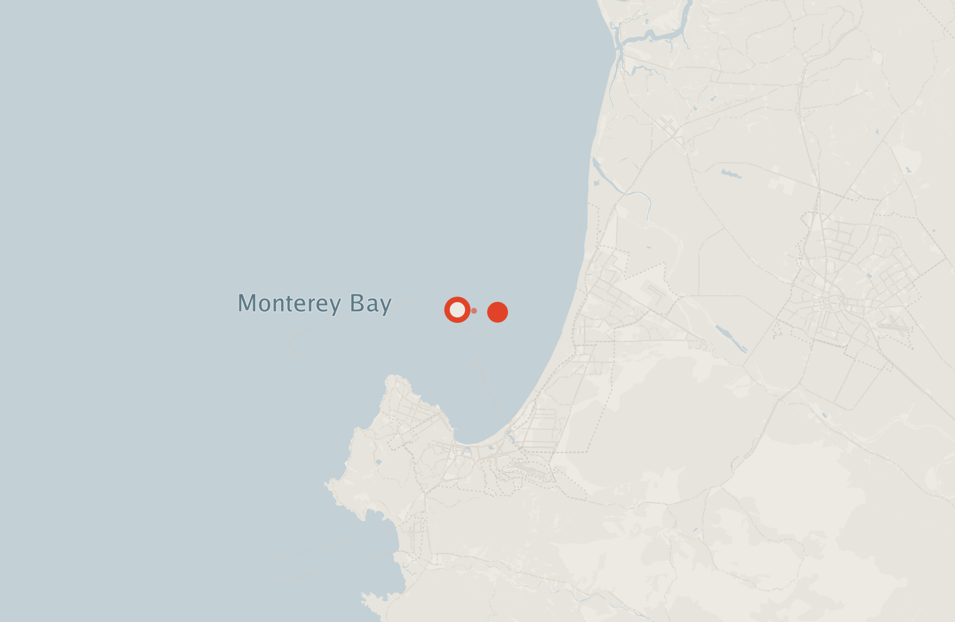 Activity map — real sighting points on an OpenStreetMap basemap