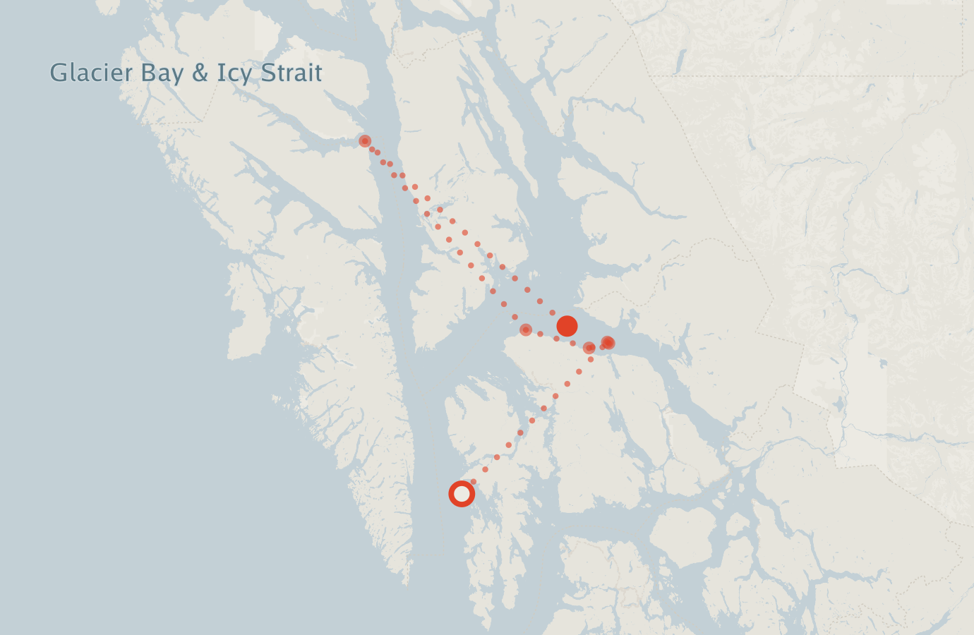 Activity map — real sighting points on an OpenStreetMap basemap