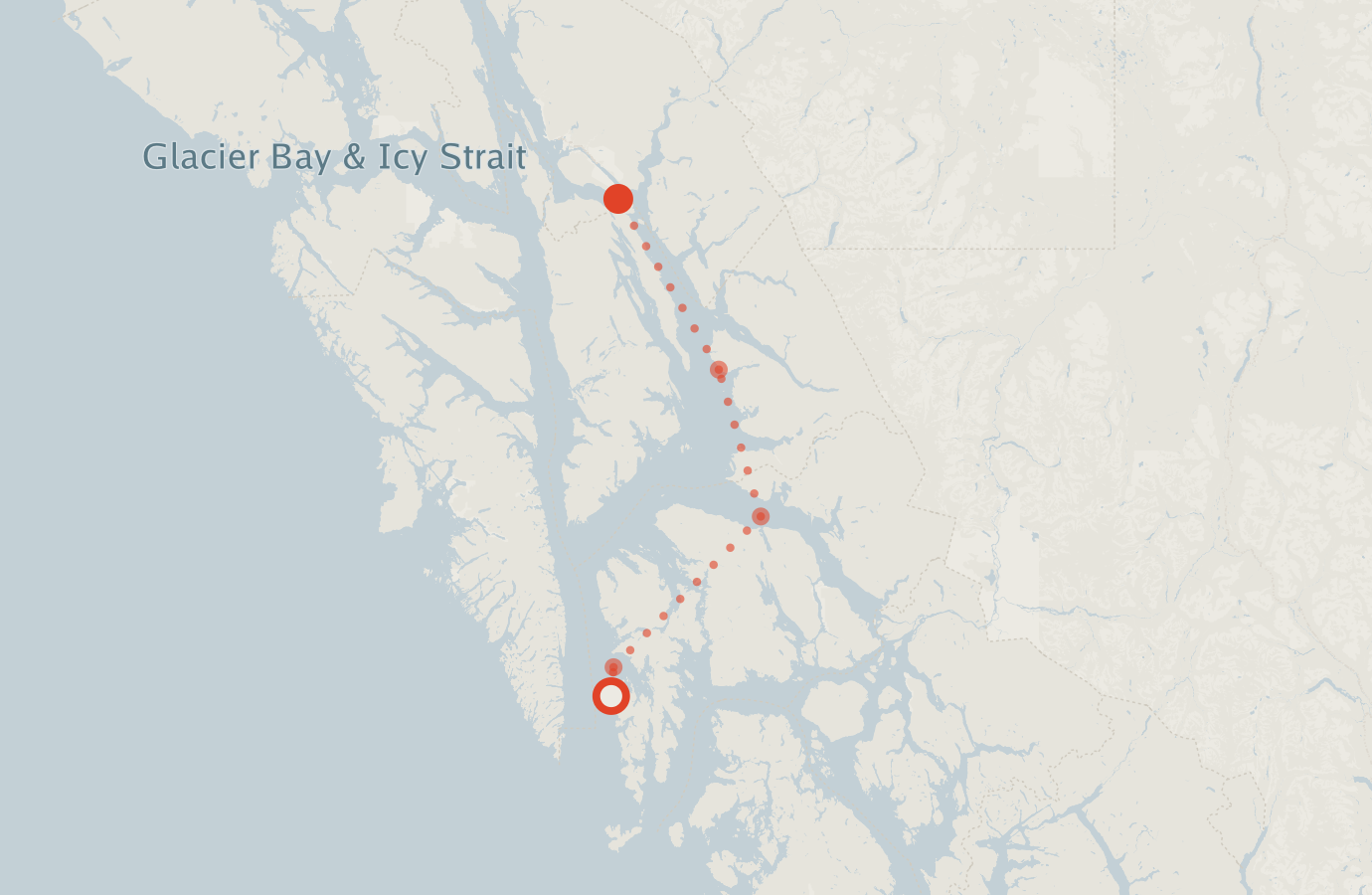 Activity map — real sighting points on an OpenStreetMap basemap
