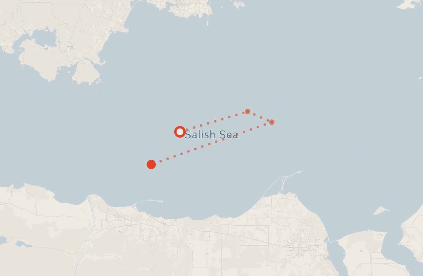 Activity map — real sighting points on an OpenStreetMap basemap